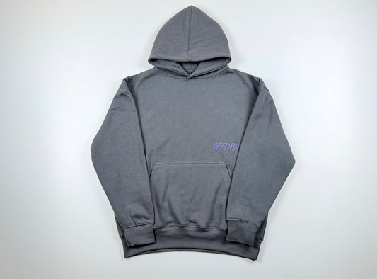 Charcoal / Purple Oversized Hoodie